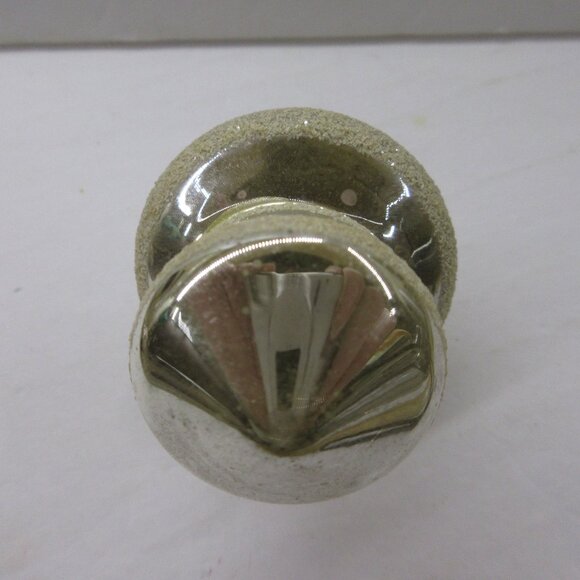 Shiny Brite Atomic UFO Tornado Glass Christmas Ornament Mica Glitter Gold Silver - Picture 3 of 11